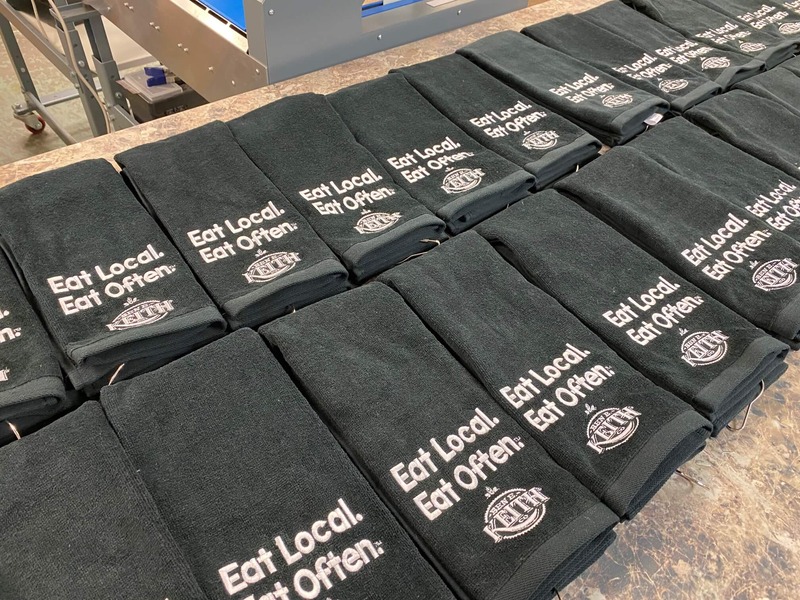 Embroidered towels